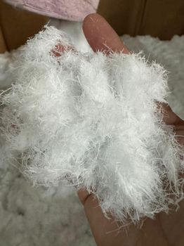 Scrap Spandex Yarn Origin Singapore Shape Short fibers Color White And Black Form Crushed And Baled Packaging Crushed and bundle - Polysin Plastic Trading Co - Singapore