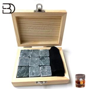 Bar Accessories Ice Cube Chilling Stones for Whiskey Wine Whiskey Rock Cooler Glass Sipping Gift Box Set for Cigar Men - Boundary Tools Co., Ltd. - China
