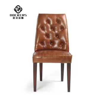 Elegant Leather Dining Chairs for Hotel Restaurant Seating Seater 1 MOQ 1 Piece Fixed Fixed Rotary Fixed Origin China Condition - Foshan Dockers Furniture Co., Ltd. - China