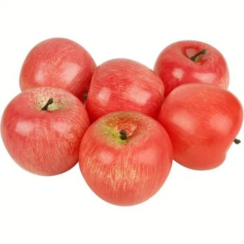 Promotional Lifelike Realistic 6PCS Fake Fruit Artificial Apples Gifts Props Home Decor - GOOD SELLER CO., LTD - China