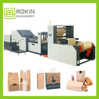 Rokin Brand Square Bottom Paper Bag Machine/Sos Bag Making Machine Rokin Brand - Wenzhou Rokin Machinery Co., Ltd - China