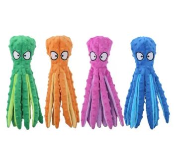 Octopus Squeaky Dog Toys No Stuff Dog Chew Toy Crinkle Plush Shape Round Trademark SN Origin Zhejiang Material Cotton Model NO. - Skylark Network Co.,Ltd. - China