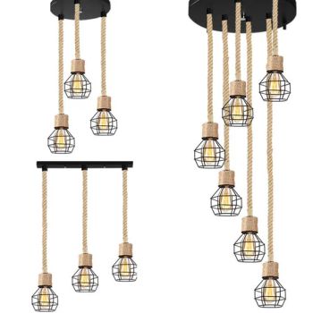 Vintage Hemp Rope Pendant Light for Stylish Restaurants and Bars - Zhong Shan Rima Lighting Co., Ltd. - China