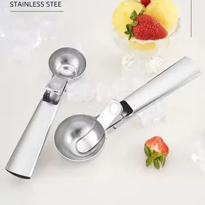 Heavy Duty Metal Ice Cream Scoop with Trigger Stainless Steel Ice Cream Balls Scooper Spoon - Changsha Chengtong Technology Co., Ltd. - China