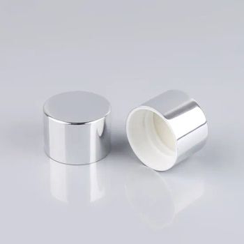 New Design Custom Normal Bottle Cap Lid Round Aluminium Screw Covers Closures Silver 28mm Screw Cap - Yuyao Yuge Commodity Packing Co., Ltd. - China