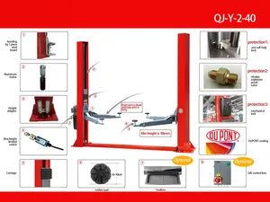 Vehicle Equipment Hydraulic Car Lifts Garage Use Color Red Origin China Condition New Trademark MAXX Design Two Post Lifting Capacity - Qingdao Maxx Auto Parts Co., Ltd. - China