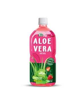 SunSip Aloe Vera Drink Strawberry Flavor Pet Bottle 1000ml - SUNSIP BEVERAGES VIET NAM COMPANY LIMITED - Vietnam