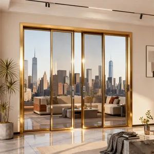 Dust-Proof Sand-Proof Wind-Resistant Sealing-Tight Outdoor-Use Ordinary Aluminum Doors and Windows - Linqu Zhenhong Metal Products Co., Ltd. - China