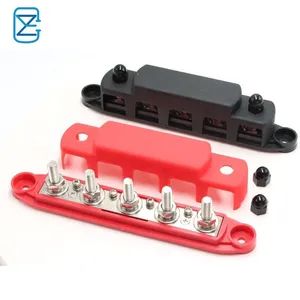 5 Studs M8 Spring Terminal Block Power Distribution Block 12V 300A Bus Barautomotive Marine Battery Junction Block Cover - Shenzhen Cozy Electronics Co.,Ltd. - China