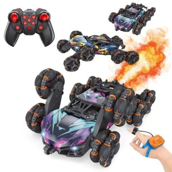 Alloy 8 Wheels Trucks off Road Climbing Twist Hand Gesture Remote Control Stunt RC Car with Spray Light and Watch - Sam Toys Industrial Co., Ltd. - China