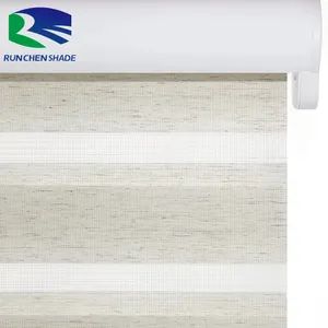 Smart Zebra Blackout Blinds Motorized Roller Blinds - Shouguang Runchen Environmental Protection Technology Co., Ltd. - China