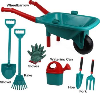 Wholesale Children's Gardening Tools Kids Plastic Wheelbarrow with Garden Accessories Wheelbarrow, Shovel, Rakes Accessories Garden Toys - Shantou Shengxinda Toy Co., Ltd. - China