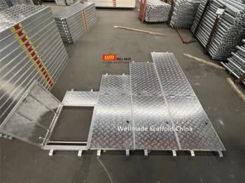 Wellmade Aluminium Plank 7'10' Ringlock Fixed 1Y MOQ100 15D Type Fixed Origin China Material Metal HS Code 761090 Specification 7' and 10' - Nanjing Wellmade Metalwork Co., Ltd. - China