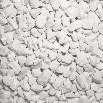 White Marble Chips Size 3 mm Form Chips Material Marble Texture Shimmery Surface Application Landscaping Projects Color White, White With Gray - Dasan Traders - India
