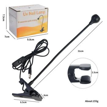 Nail Lights Dryer UV Lamp Ultraviolet Flexible Clip-on Desk Mini USB Gel Curing Nail Dryer UV LED Lamp - Shanghai Lanyou Lighting Co., Ltd. - China