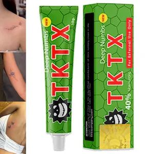 New Tktx Numbing Cream Green Tattoo Pain Relief Tattoosupply 40% 55% 75% 80% 99% 100% - Yiwu HuaNi Technology Co., Ltd. - China