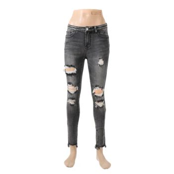 2022 Private Label Turkish Womens Ripped Skinny Jeans Sexy Female Butt Lift High Waist Jeans - Foshan Shunde Tianxiu Garment Co., Ltd. - China