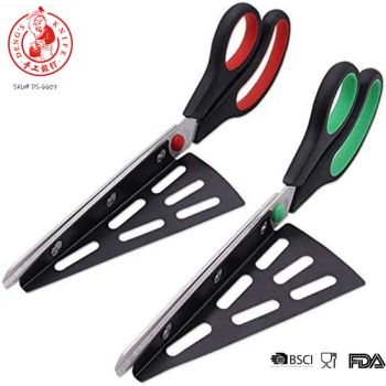 Ds-6607 Pizza Scissor Cutter Multifunctional Kitchen Big Scissors, Chef Stainless Steel Detachable Spatula Shovel for Easy Cutting Knife Scissors - Chongqing Deng's Yaohe Knifeware Co., Ltd. - China