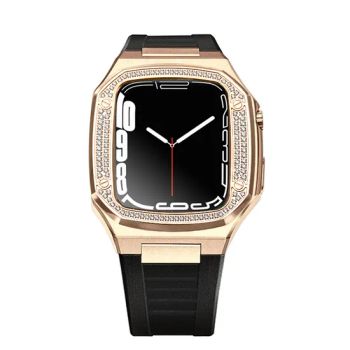 New Arrival Luxury Design Diamond Crystal Aple Watch S7 Case 44 45 41mm - Foshan Ringnok Leather Industry Co., Ltd. - China