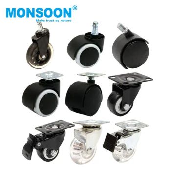 Furniture Hardware Overweight Office Table Computer Chair Threaded Brake 30mm/40mm/42mm Nylon Plastic PU Swivel Chair Castor for Office Chairs - Monsoon Import Export (Guangzhou) Limited - China