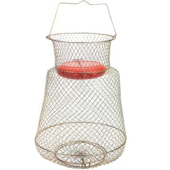 Compact Basket Robust Collapsible Galvanized Steel Wire Fish Baskets Fishing Nets - GOOD SELLER CO., LTD - China