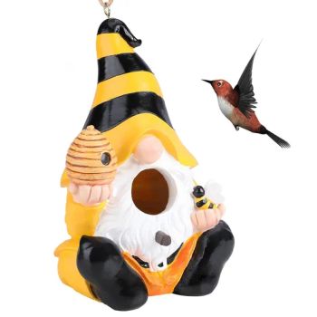 Resin Bird House Hanging Fun Dwarf Bird House for Bluebirds, and Wild Birds to Live - QUANZHOU NEW FANS ARTS & CRAFTS CO., LTD - China