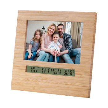 OEM LCD Bamboo Alarm Clocks with Photo Frame - Fuzhou Elegance Electric Co., Ltd. - China