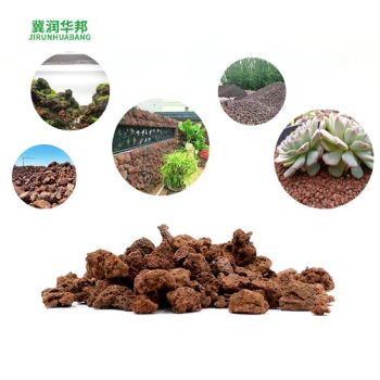 Granular Natural Red Lava Rock Grain Black Basalt Small Sizes Red Volcanic Rock Gravel - Hebei Runhuabang New Material Technology Co., Ltd. - China