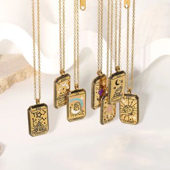 Stainless Steel Tarot Pendant Necklace for Women Pendant Necklaces Fashion Jewelry - Shenzhen Amengwei Jewelry Co., Ltd. - China