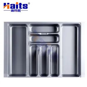 Kitchen Cabinet Fittings ABS Plastic Silver Grey Kitchen Cutlery Trays Drawer Organizer - Jiangmen Tianhao Hardware And Electric Appliance Co.,Ltd - China