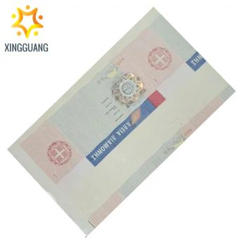Custom Security Letterhead Paper Create A4 Size Business Certificate Letterhead Printing - Dongguan Xingguang Label Products Co., Ltd. - China