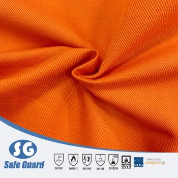 260GSM 88%Cotton 12%Nylon Satin Fabric SG-CN Hi-VI Yellow 300-310GSM 15D Soft Machine Washable - HENAN SAFE-GUARD CO., LTD. - China