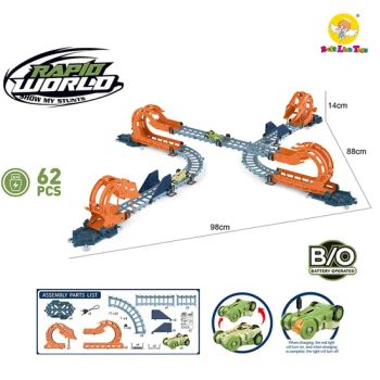 Funny Kids Battery-Operated Electric Double-Sided Car Track Set Toy with 62 PCS - Best Link Toys Co., Ltd. - China