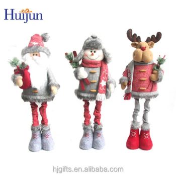 Christmas Crafts Custom Cute China Wholesale Santa Standing Christmas Doll Ornament Decorations Xmas Party - Shantou Chenghai Huijun Crafts & Gifts Co., Ltd. - China