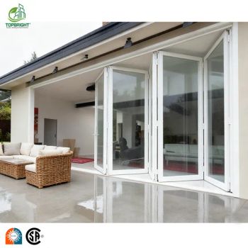 Bi-Fold Door Accordion Residential Commercial Interior Glass Folding Patio Doors - Guangzhou Topbright Building Materials Co.,Ltd - China