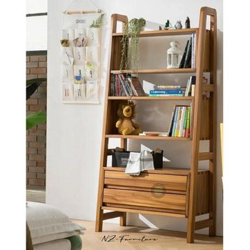 Solid Teak Shelf Dimensions 80 X 38 X 160 Cm Material Solid Teak Wood, Wood Design Style Scandinavian-inspired Simplicity - NZ FURNITURE - Indonesia