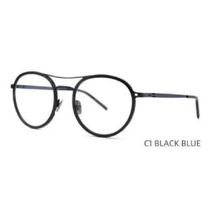 Vm-2005 Round-Frame Glasses - Golden Yellow & Silver-Gray, Transparent Lens, Retro-Fashion Style - Shenzhen Urfeng Industrial Co., Ltd. - China