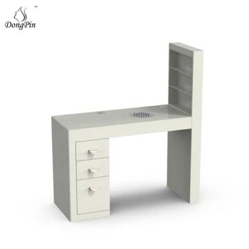 Multi Storage Nail Table with Built-in Dust Collector Manicure Station with Available Acrylic Sneeze Guard Extracting Vent - Dongpin Beauty & Medical Co., Ltd. - China