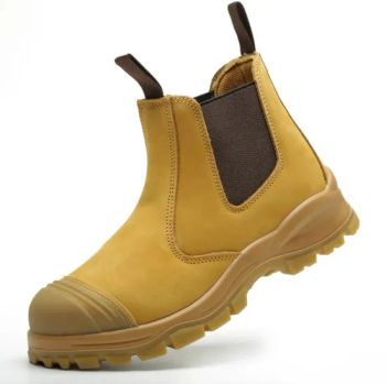 MID Cut Nubuck Leather Safety Shoes with Elastic Straps - China Xinxing Shanghai Import and Export Co., Ltd. - China