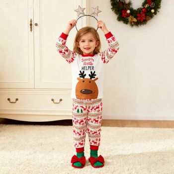 2025 New Children's Christmas Pajama Set Casual Long Sleeves and Pants 100% Cotton Winter Kids Clothes 2PCS - Chengdu Pandaer International Trade Co., Ltd. - China