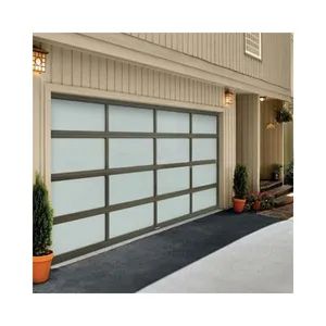Wooden Sectional Garage Doors Brown Wood Garage Doors Thickness 50mm Power Customized Trademark DERCHI Color Customized Opening Style Rolling - Guangdong deji youpin doors and Windows co. LTD - China