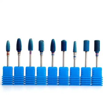 Custom Logo Nail Drill Bits Various Blue Electric Tungsten Carbide Nail Drill Bits Set for Electric Manicure Pedicure - Guangzhou Skyrann Electronic Tech Co., Ltd. - China