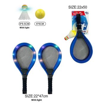 Promotion Kids Outdoor Sports Racquet Set Fabric Net Plastic Badminton Beach Tennis Racket Toy for Play - Hengjun Plastic Toys Manufactory - China