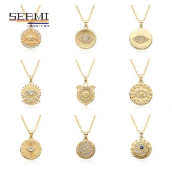 Fashion Brass Jewelry Old Eyes Small Shield Exotic Style Pendant - Longyuan (Guangzhou) Industrial Development Co., Ltd. - China