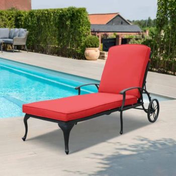 Cast Aluminum Patio Furniture Outdoor Garden Furniture Chaise Lounge - Huzhou Abestcasting Metal Products Co., Ltd. - China