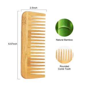 Natural Color Bamboo Beard Comb, Wood Comb Hair, Wooden Beard Comb - Yangzhou Muhe Trading Co., Ltd. - China