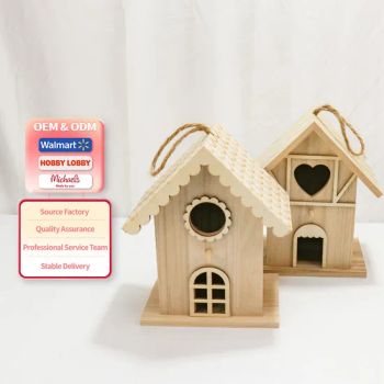 Wooden Bird Nesting Box Nest House Small Birds Blue Tit Robin Sparrow Bird House Feeder - Caoxian Zhongyi Wooden Co.,Ltd - China