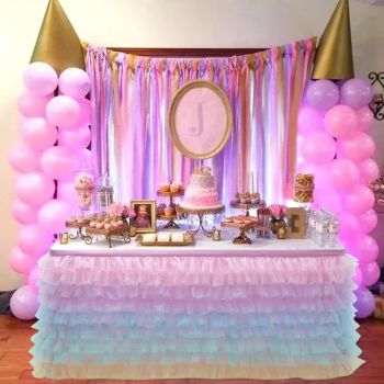 Table Skirt Decoration Birthday Wedding Party Tableware Baby Shower Table Decorations - Yiwu Yalun Daily Commodity Co., Ltd. - China