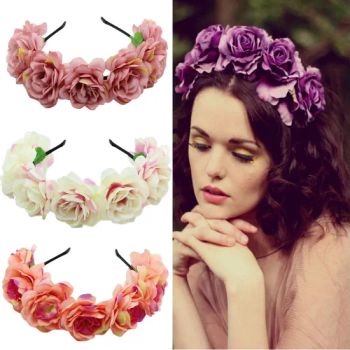 New Imitation Fabric Rose Flower Headwear Bridal Photography Accessories Headwear Wholesale - Dongyang Hairuiman Commercial and Trading Co., Ltd. - China