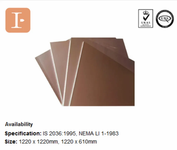 Copper Clad Laminates Heat Resistance Excellent Moisture Resistance Excellent Mechanical Resistance Excellent Electrical Resistance - Impreglam Electronics Limited - India